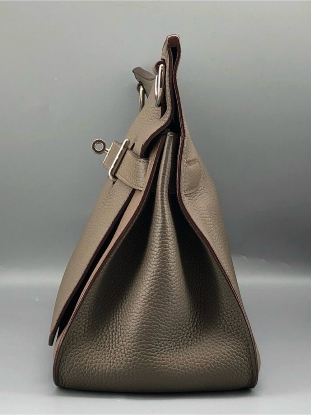 Hermes Jyspiere 34 Taurillon Clemence Graphite & Etoupe Bag - Picture 4 of 9